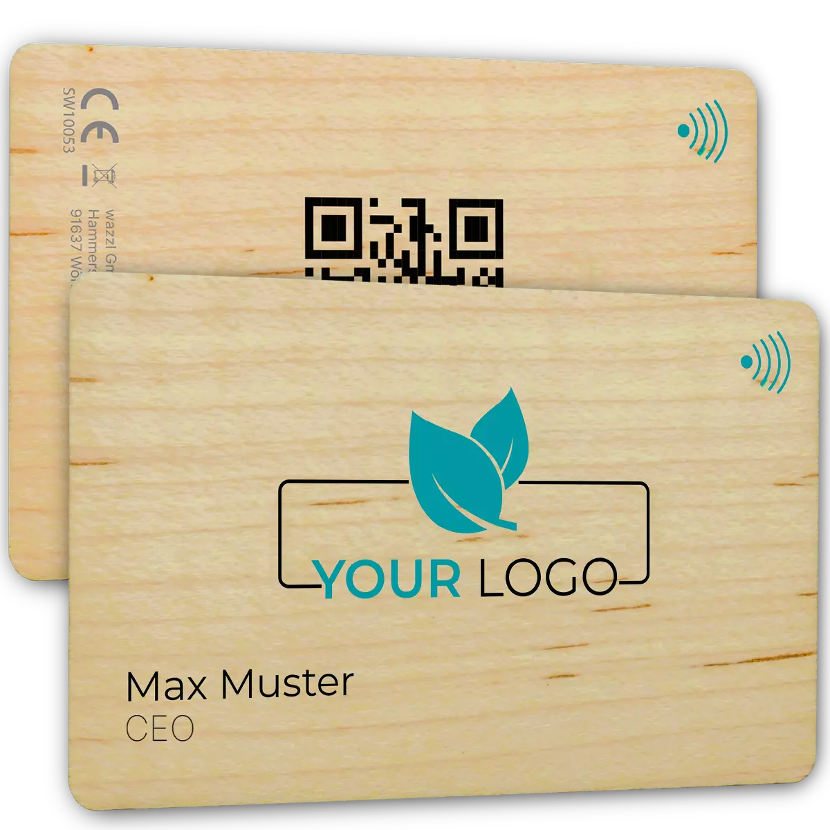 Custom wood card - Digital business card